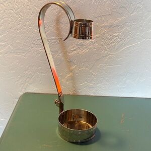 Mid Century Modern 750 Ml Wine Bottle Holder Server Silver Metal